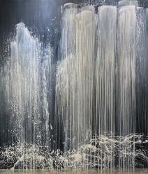 A Waterfall Which Appears To Be Gushing Water